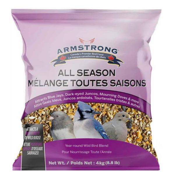 Armstrong All Season Blend, Premium Wild Bird Seed Mix, 4KG